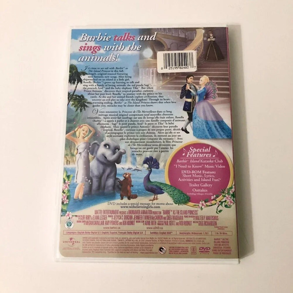 Barbie As The Island Princess Movie Musical with Slip Cover DVD - Picture 9 of 14